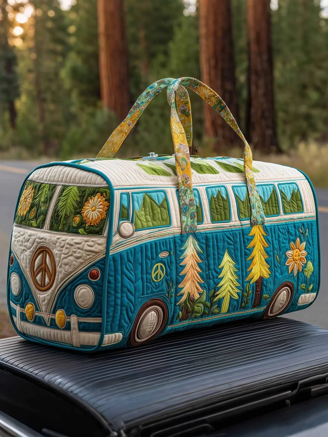 Peace Van Quilted Duffle Bag