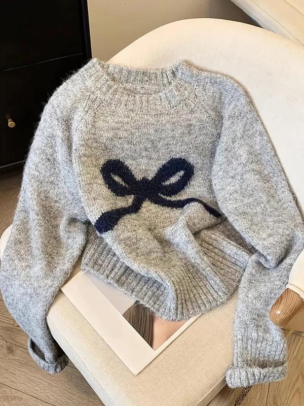 GRACIE - Elegant Bow Knit Sweater for Fall & Winter Fashion