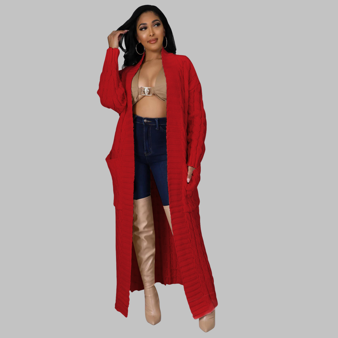 JACKIE - Casual Long-Sleeve Long Cardigan
