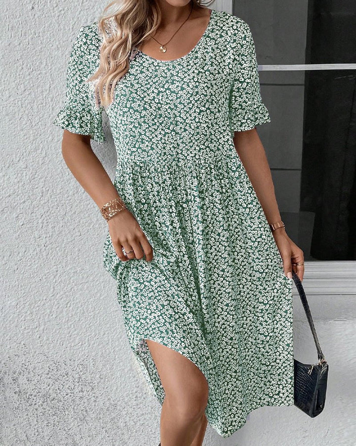 Anne | Elegant Bloom Midi Dress