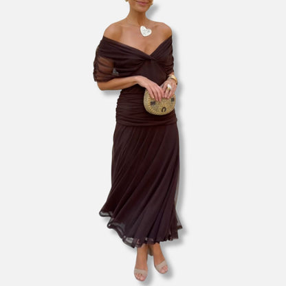 Luna - Elegant Dress With V-Neckline