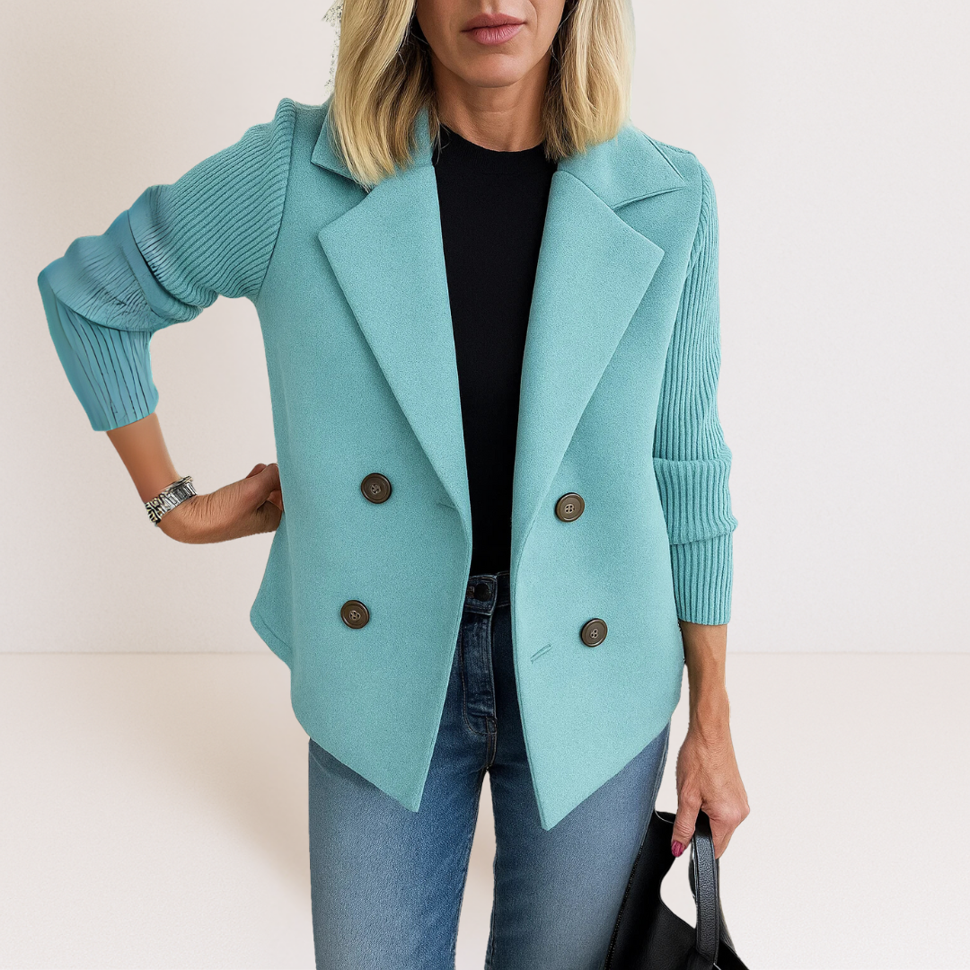 Celeste™ Knit Sleeve Blazer | Effortless Elegance & Everyday Sophistication