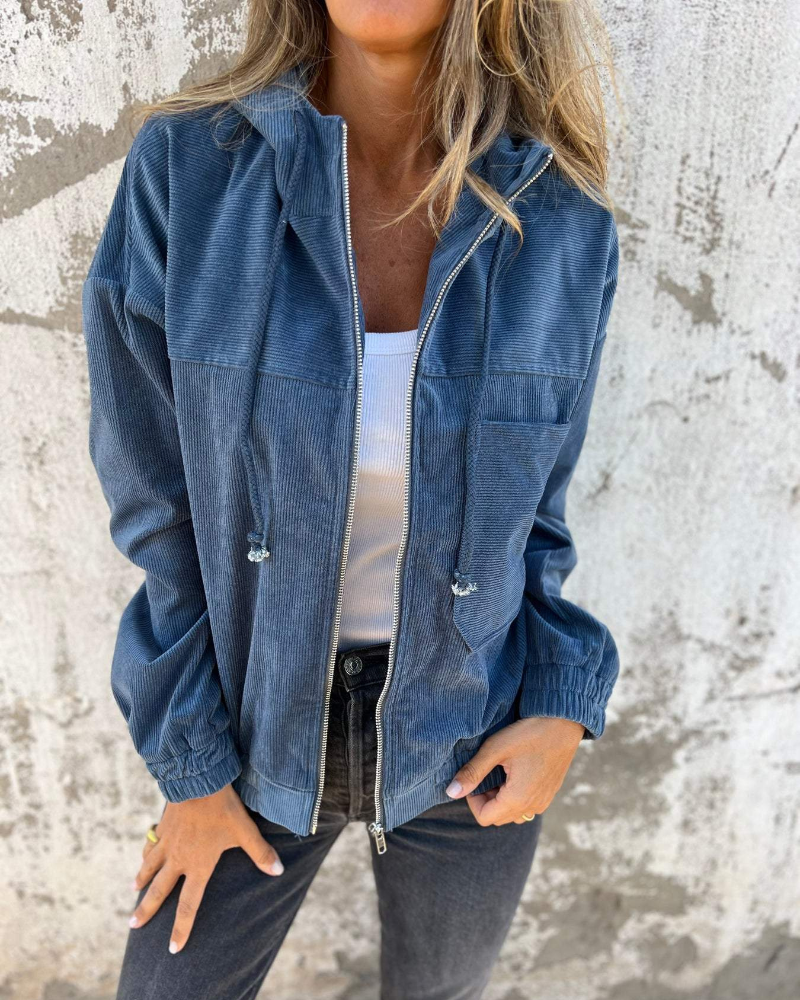 Ella™ Relaxed Corduroy Jacket | Comfortable Everyday Zip Jacket