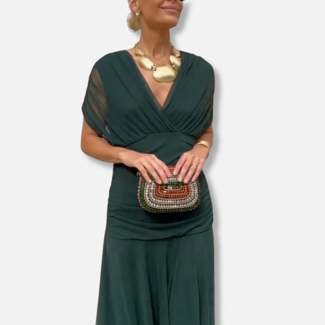 Luna - Elegant Dress With V-Neckline