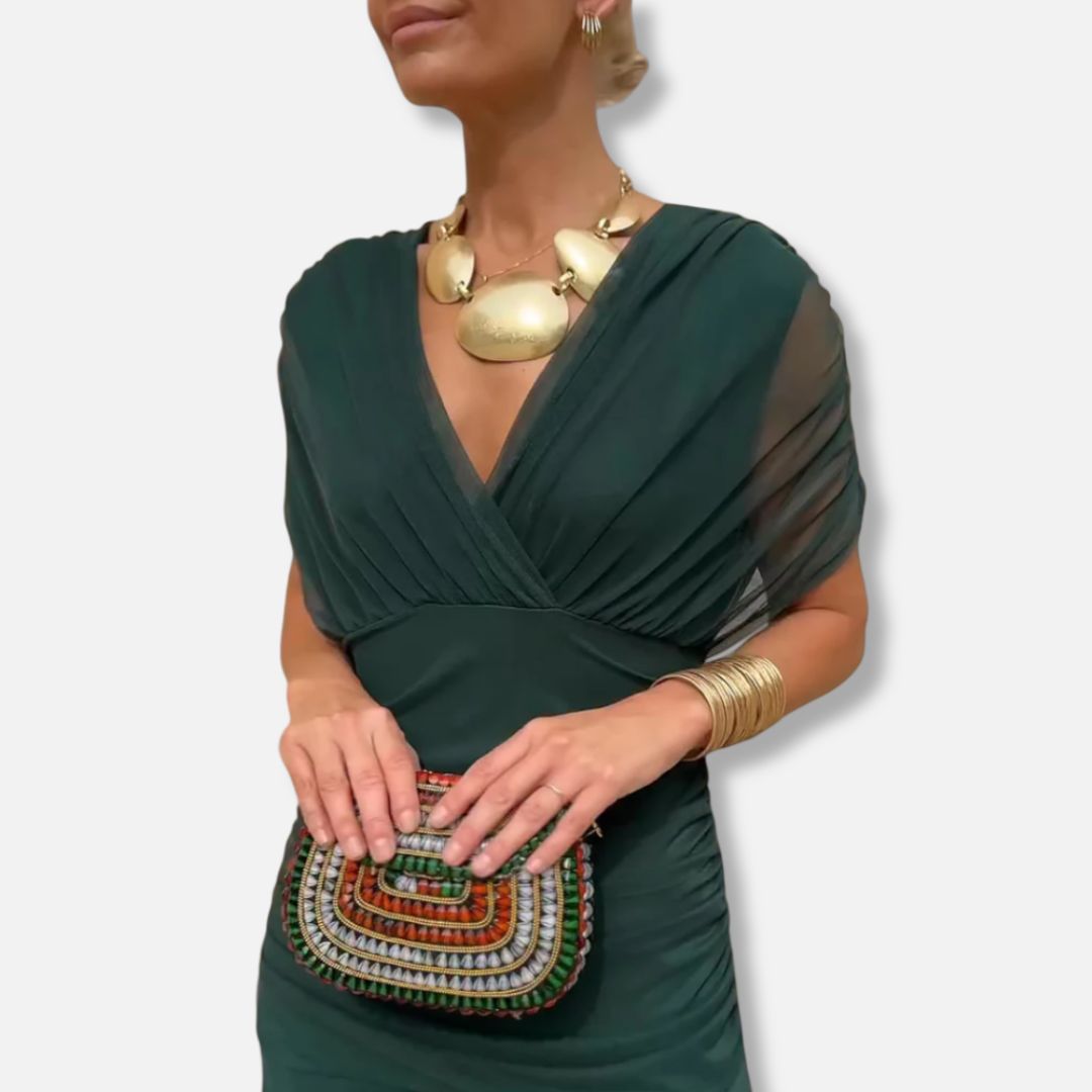 Luna - Elegant Dress With V-Neckline