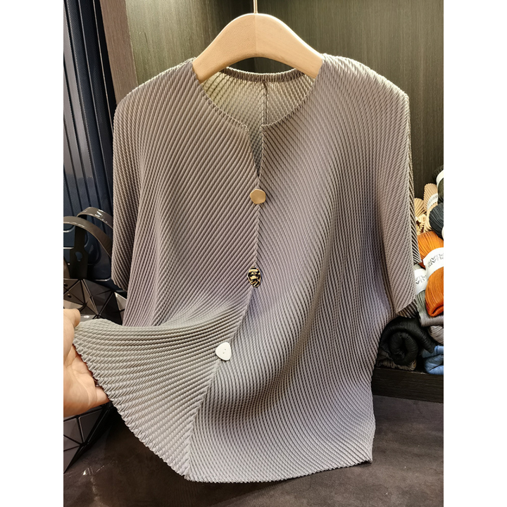 SAVARA ? Lightweight Round Neck Cardigan Top