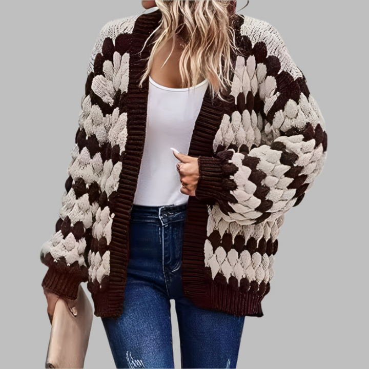 SALVACION ? Casual Long Sleeve Drop Shoulder Cardigan