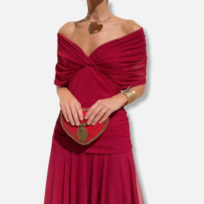 Luna - Elegant Dress With V-Neckline