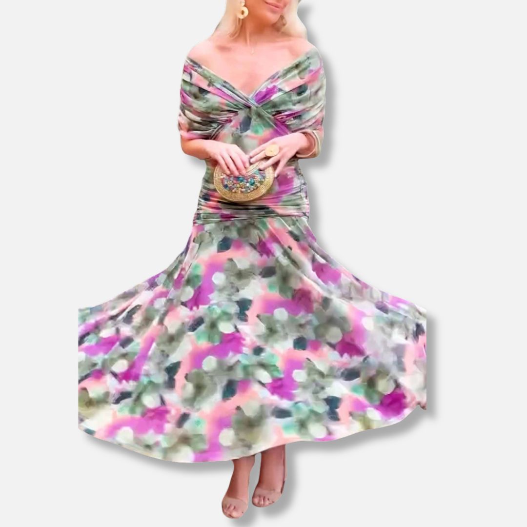 Luna - Elegant Dress With V-Neckline