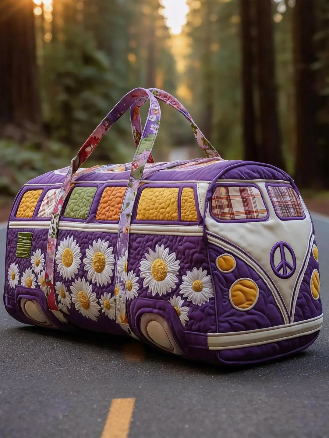 Hippie Van Quilted Duffle Bag