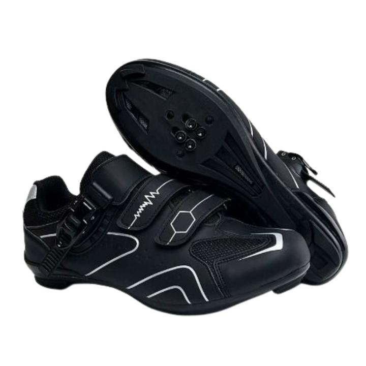 Unisex cycling shoes with buckle and laces