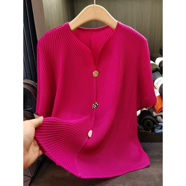 SAVARA ? Lightweight Round Neck Cardigan Top