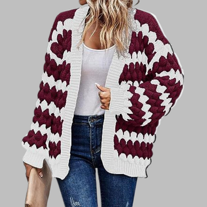SALVACION ? Casual Long Sleeve Drop Shoulder Cardigan