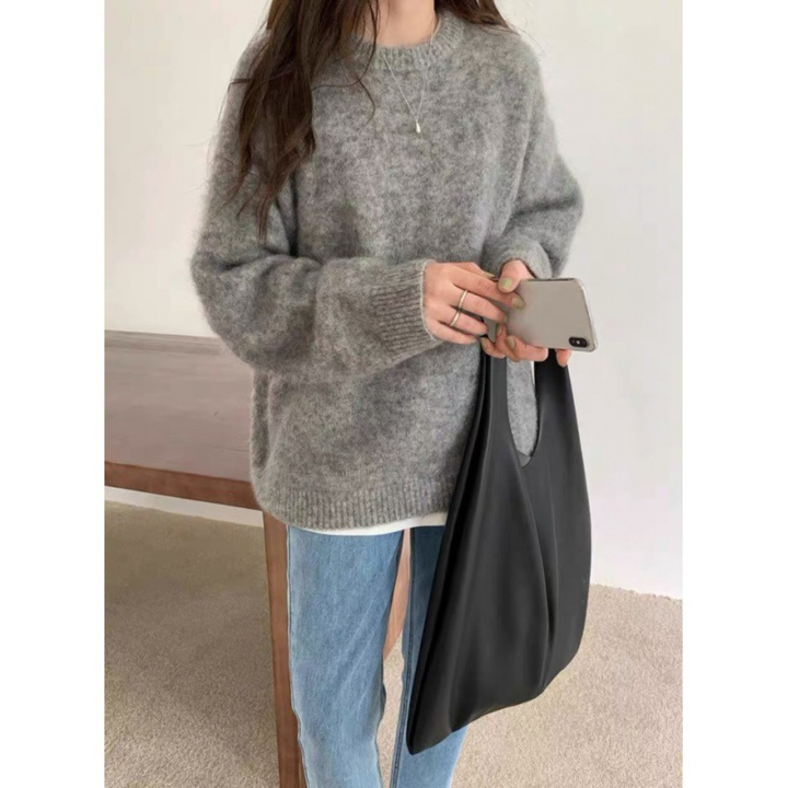 MIRIELLE - Comfy Long Sleeve Round Neck Sweater