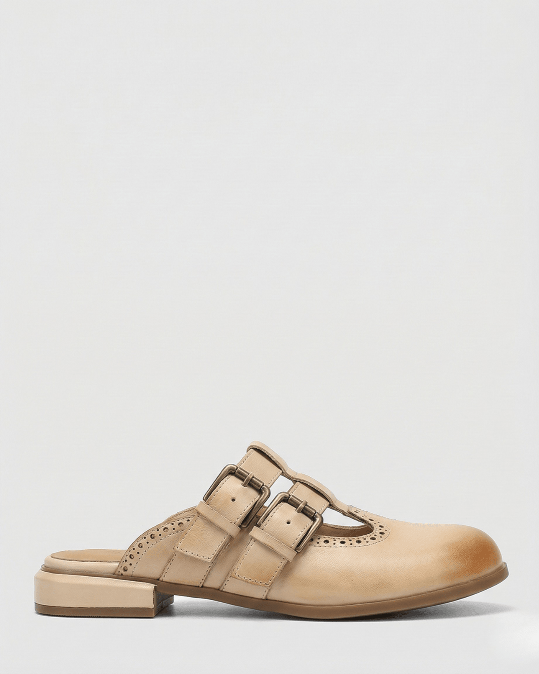 Theodora Mule Heels | Soft Leather, Comfortable Block Heel