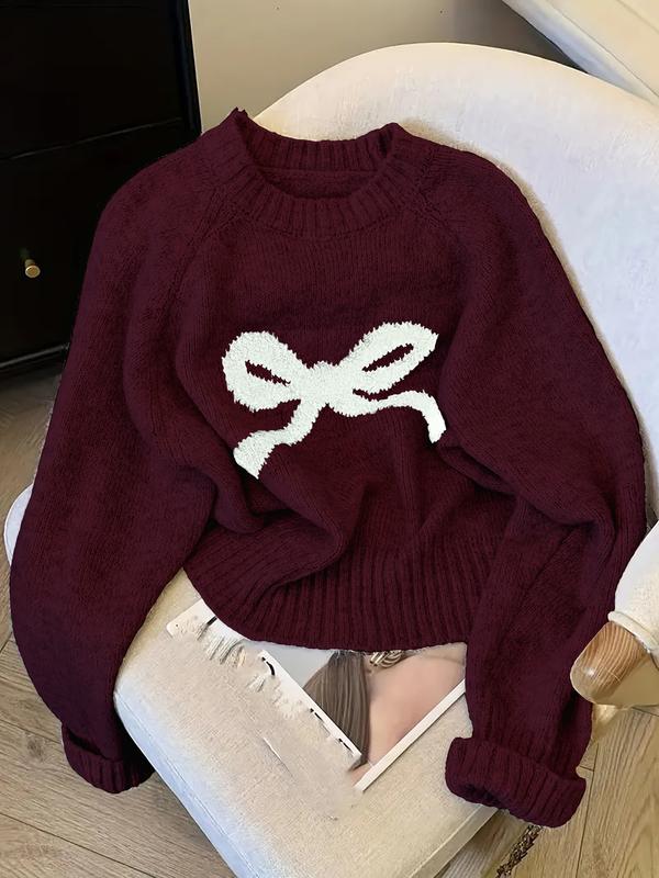 GRACIE - Elegant Bow Knit Sweater for Fall & Winter Fashion