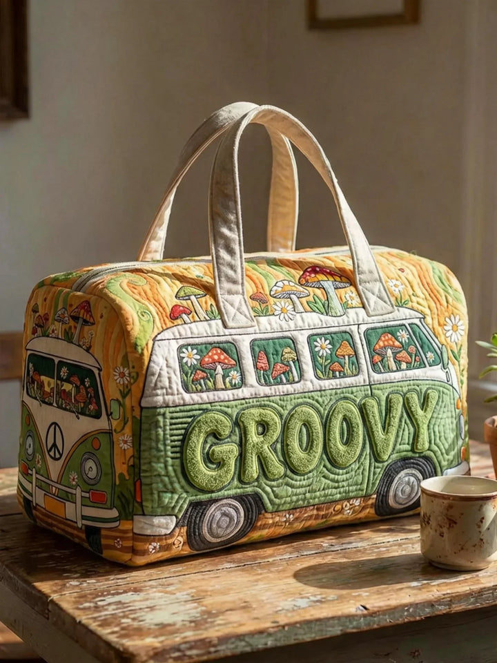 Hippie GROOVY Quilted Duffle Bag
