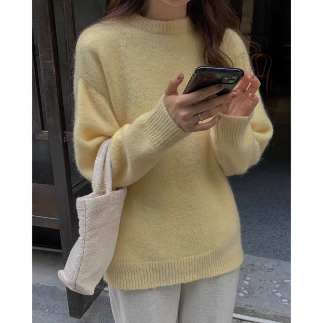 MIRIELLE - Comfy Long Sleeve Round Neck Sweater