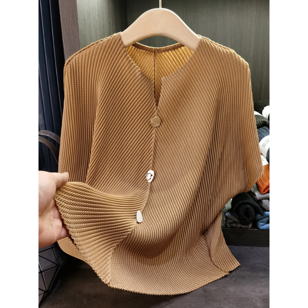 SAVARA ? Lightweight Round Neck Cardigan Top