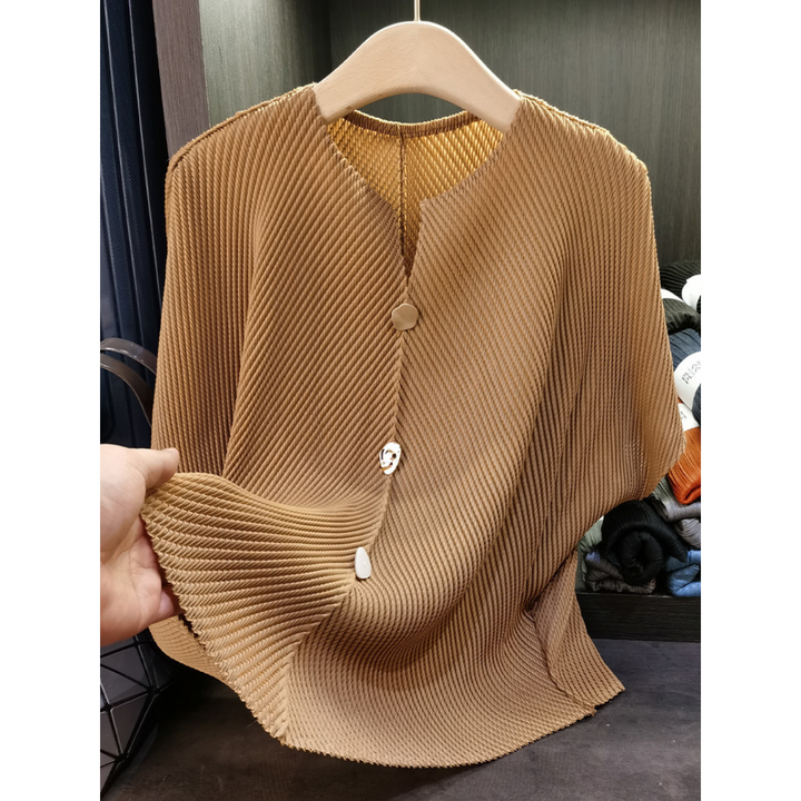SAVARA ? Lightweight Round Neck Cardigan Top