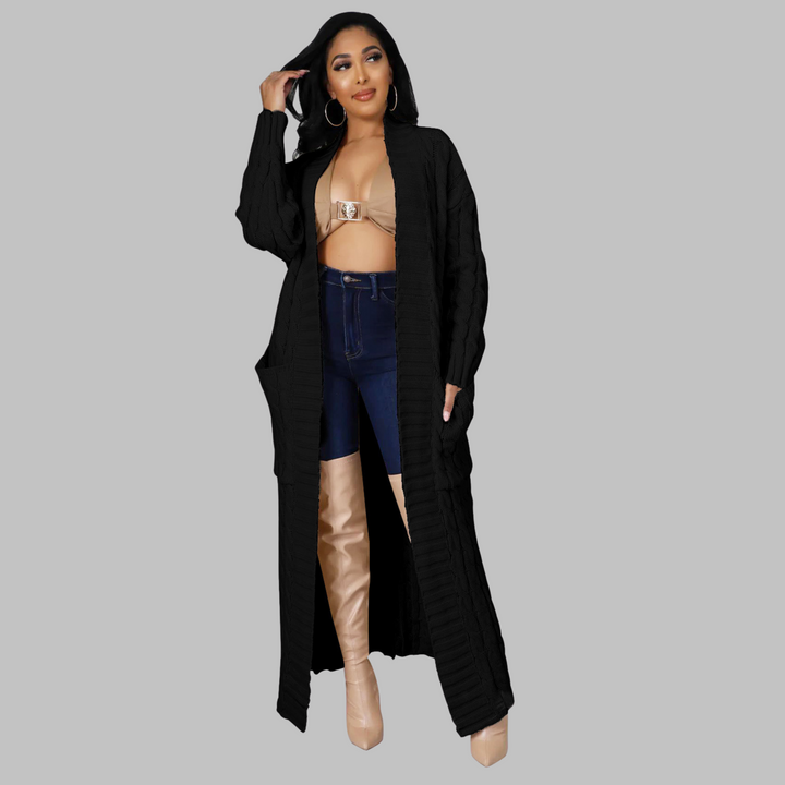 JACKIE - Casual Long-Sleeve Long Cardigan