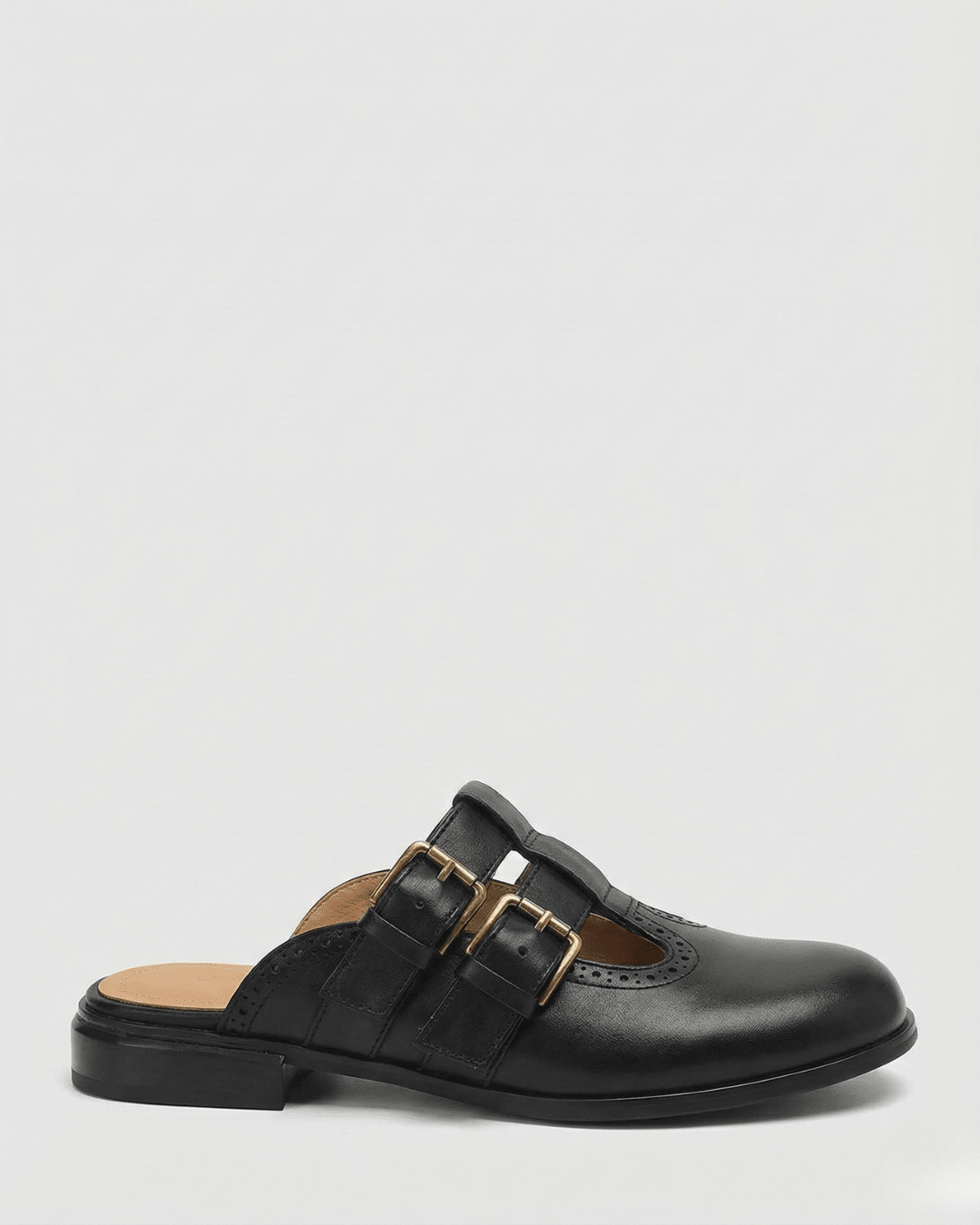 Theodora Mule Heels | Soft Leather, Comfortable Block Heel