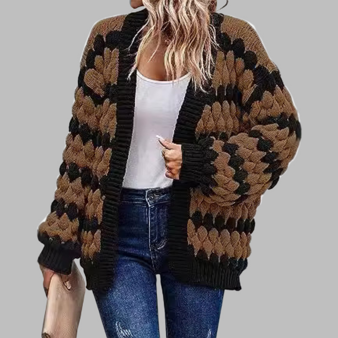 SALVACION ? Casual Long Sleeve Drop Shoulder Cardigan