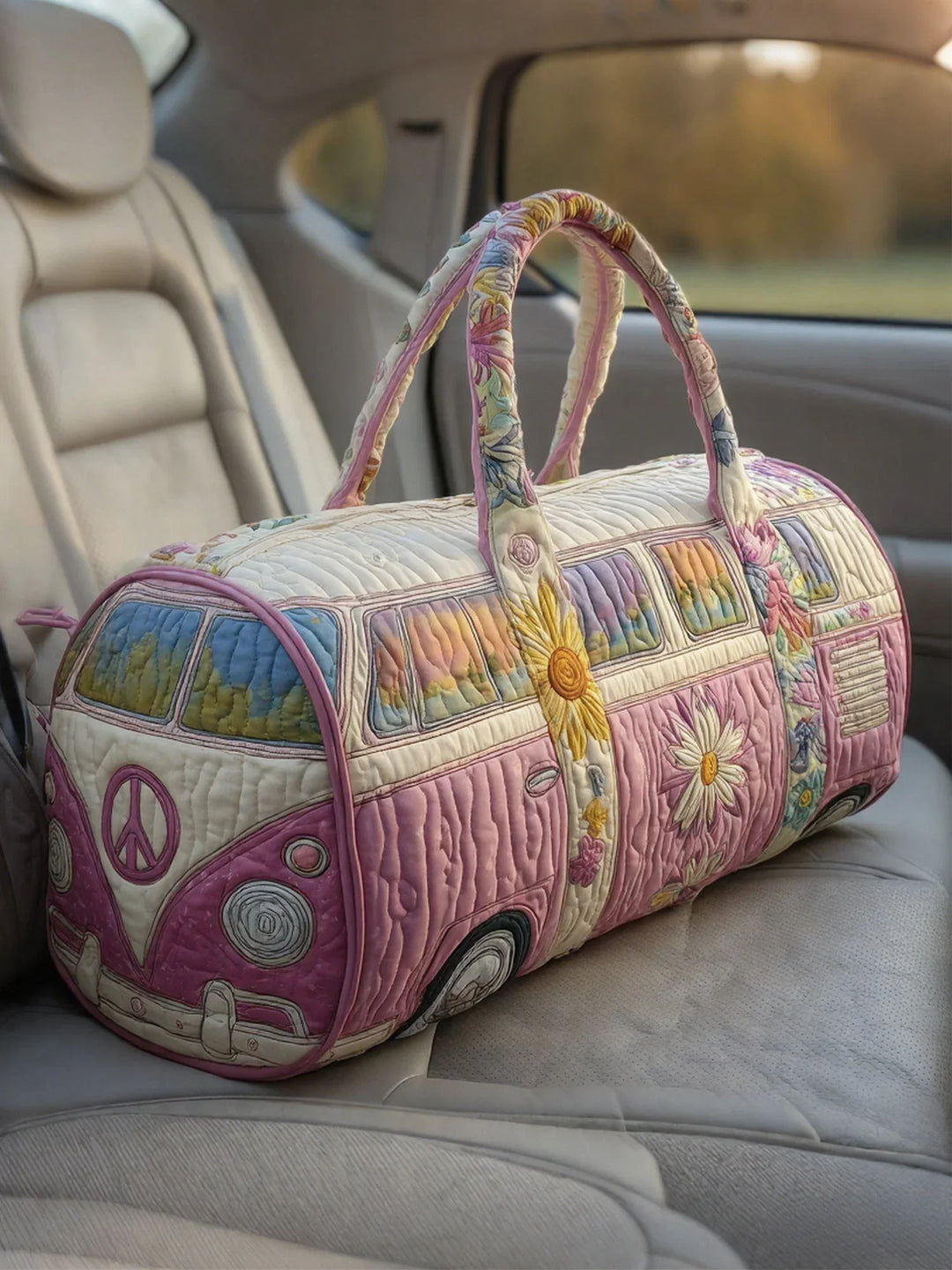 Hippie Van Quilted Duffle Bag
