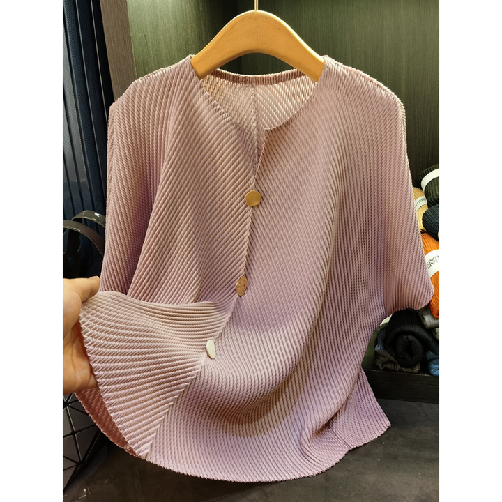 SAVARA ? Lightweight Round Neck Cardigan Top