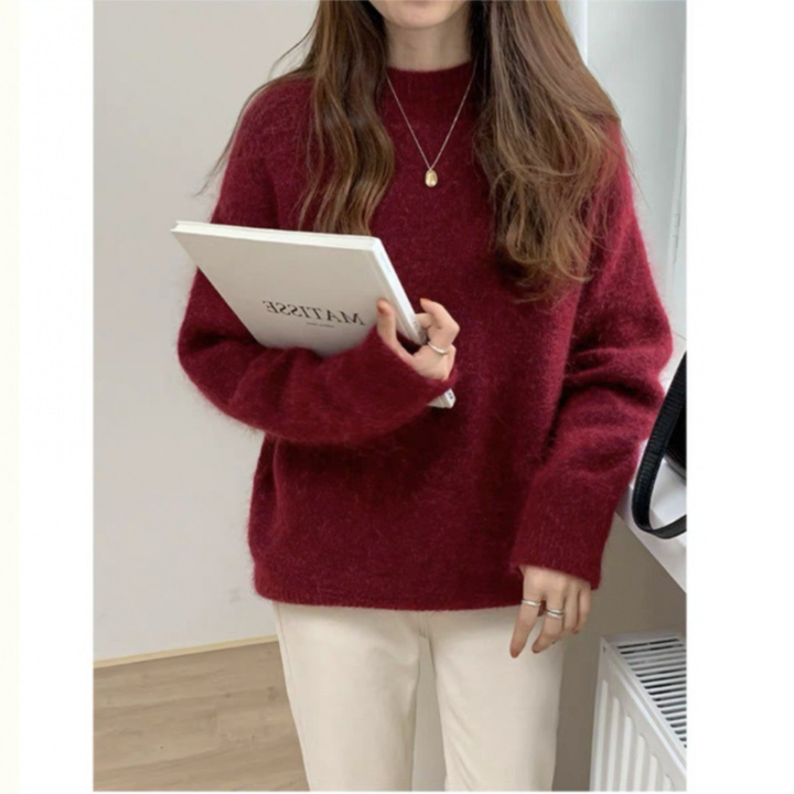 MIRIELLE - Comfy Long Sleeve Round Neck Sweater