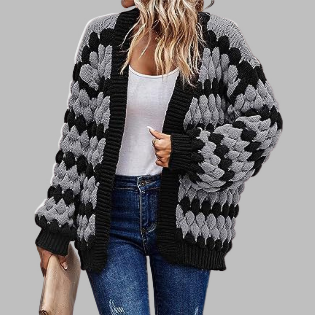 SALVACION ? Casual Long Sleeve Drop Shoulder Cardigan