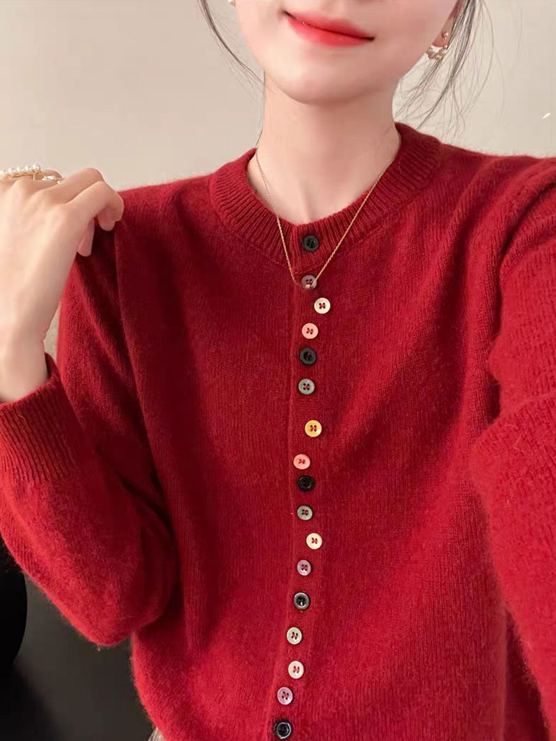 AALIYAH | Elegant Buttoned Knit Cardigan