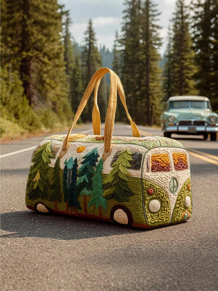 Retro Road Quilted Duffle Bag