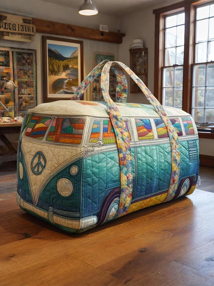 Retro Motion Quilted Duffle Bag
