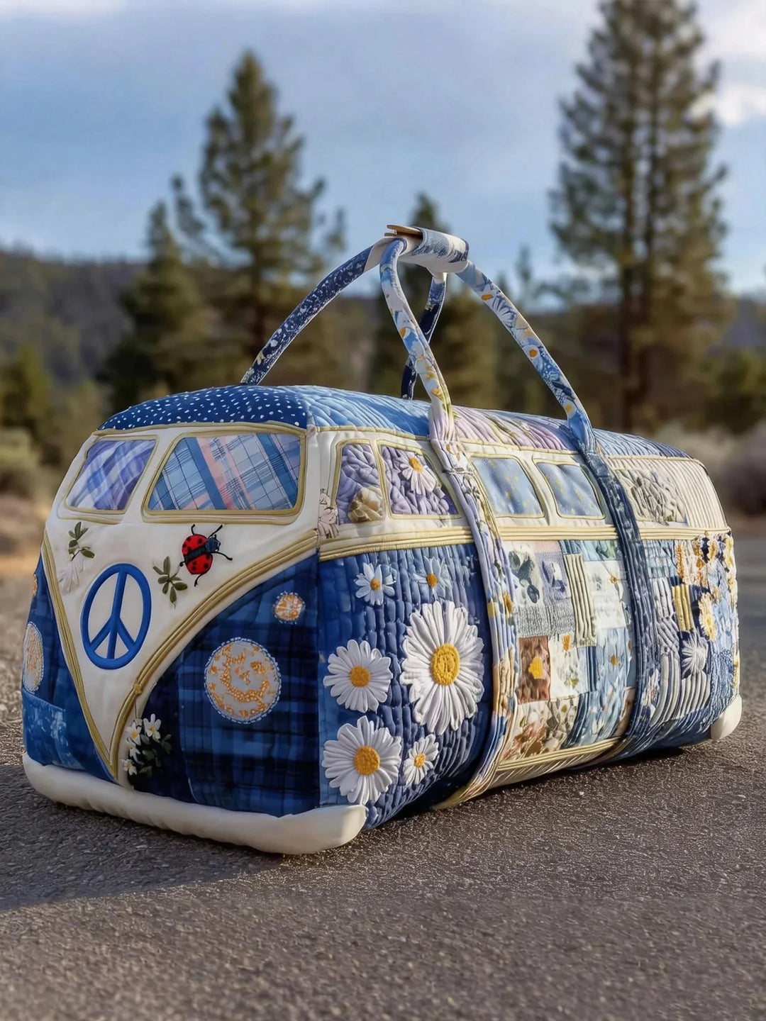 Blossom Path Quilted Duffle Bag