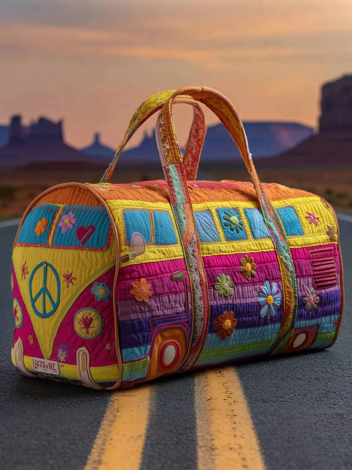 Hippie Van Quilted Duffle Bag