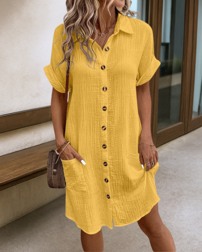 Melissa™ | Effortless Comfort Summer Shirt Dress