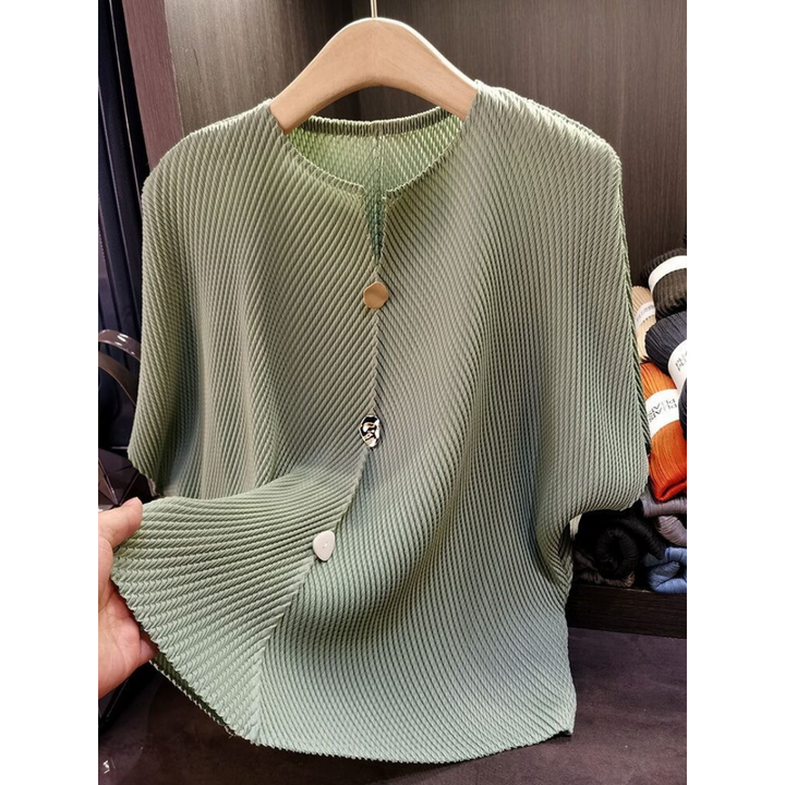 SAVARA ? Lightweight Round Neck Cardigan Top