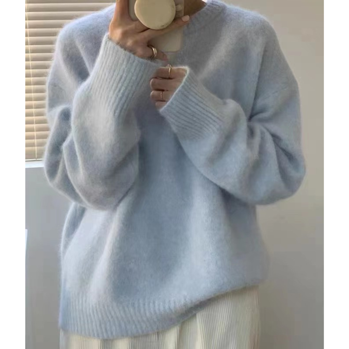 MIRIELLE - Comfy Long Sleeve Round Neck Sweater
