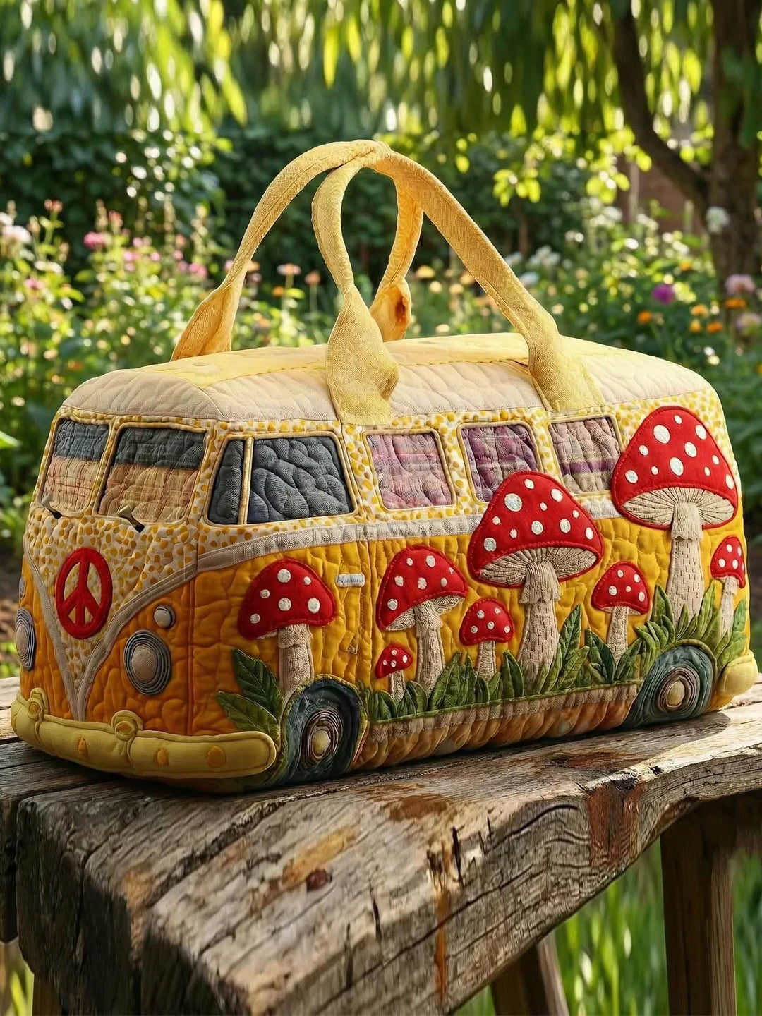 Hippie Van Quilted Duffle Bag