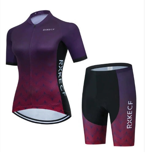 BORA women's cycling kit: breathable jersey and shorts