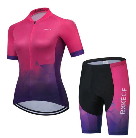BORA women's cycling kit: breathable jersey and shorts