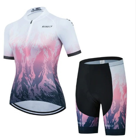 BORA women's cycling kit: breathable jersey and shorts