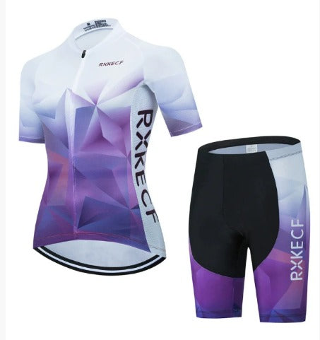 BORA women's cycling kit: breathable jersey and shorts