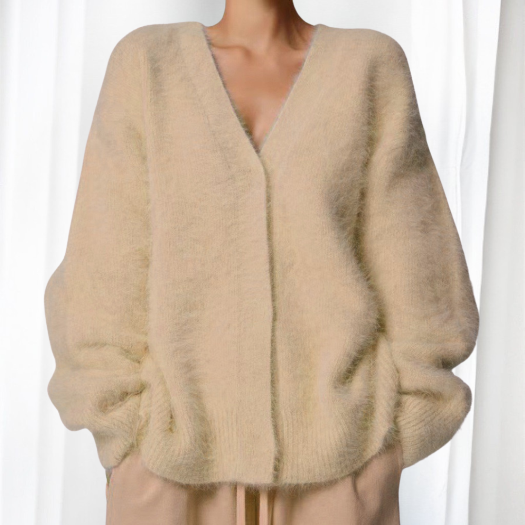 QUINCY - Comfy Button Front Drop Shoulder Cardigan