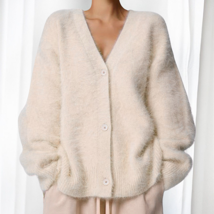 QUINCY - Comfy Button Front Drop Shoulder Cardigan