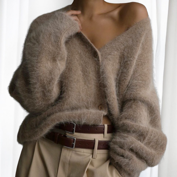 QUINCY - Comfy Button Front Drop Shoulder Cardigan