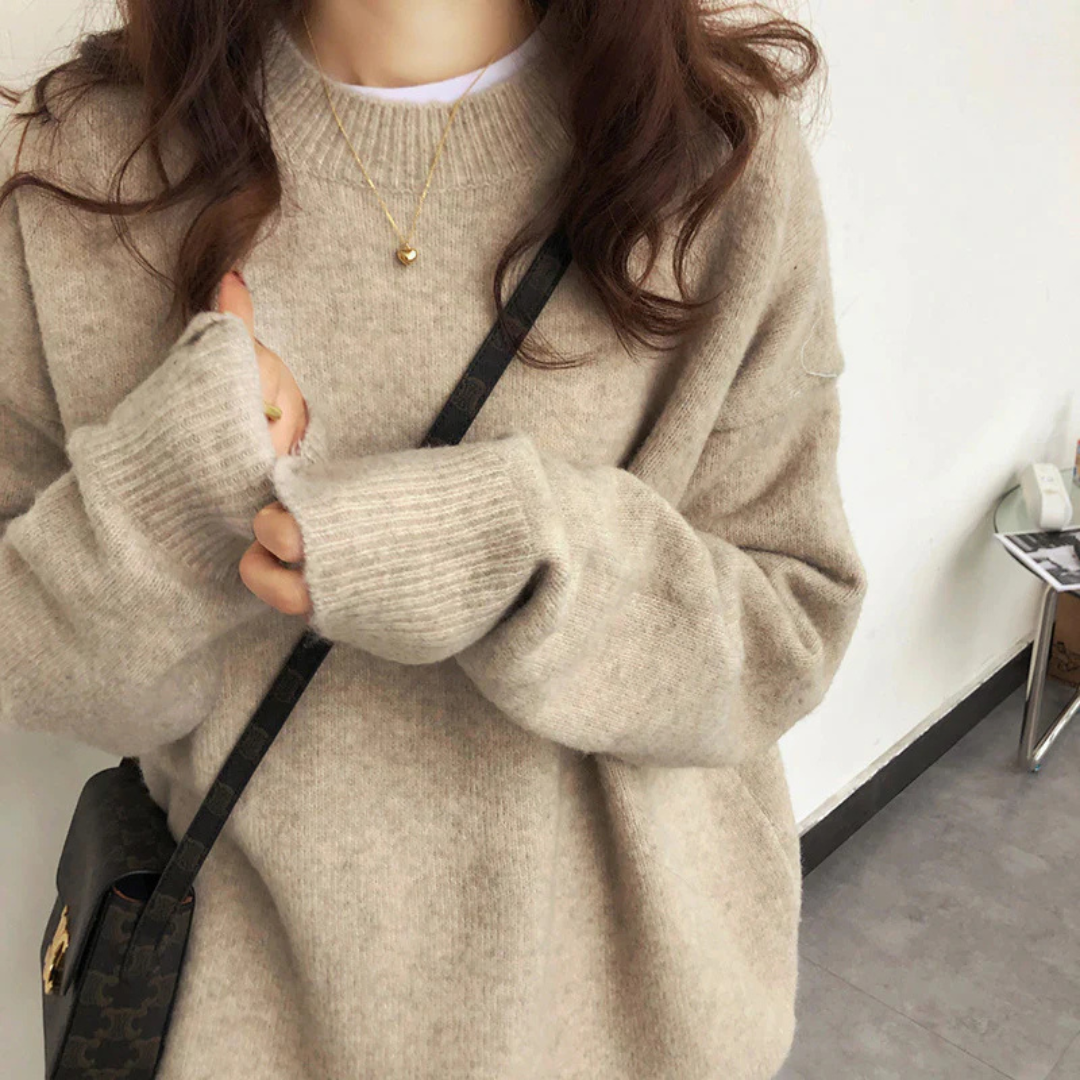 IMOGEN - Classic Drop Shoulder Long Sleeve Sweater