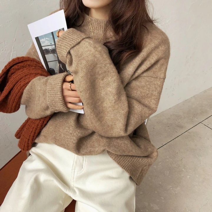 IMOGEN - Classic Drop Shoulder Long Sleeve Sweater