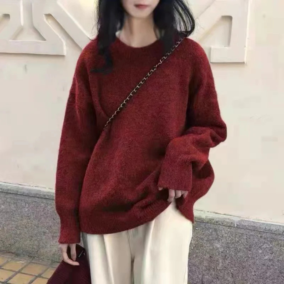 IMOGEN - Classic Drop Shoulder Long Sleeve Sweater